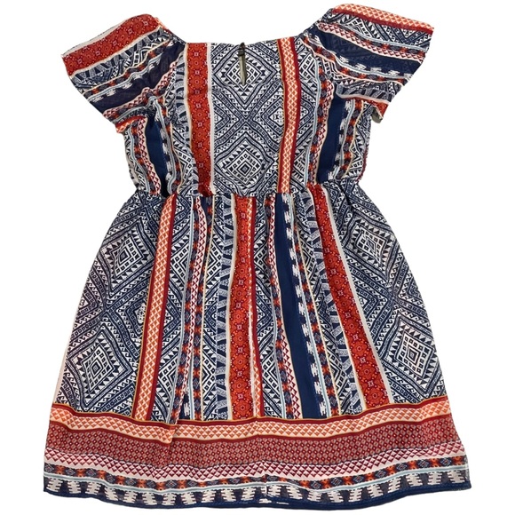 AUW size large red white & blue short sleeve attached slip, keyhole front & back - Picture 6 of 12